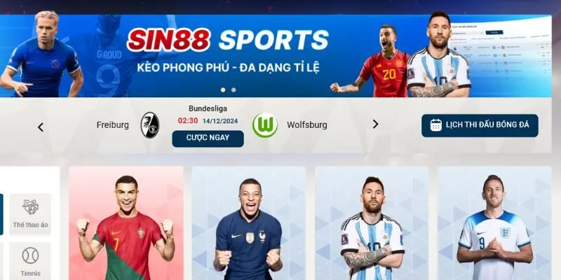 Thể thao là một trong những chuyên mục ăn khách nhất Sin88 